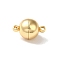 Brass Magnetic Clasps, Cadmium Free & Nickel Free & Lead Free, Ball, Real 18K Gold Plated, 16x10mm, Hole: 1.5mm
