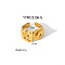 Geometric Stainless Steel Open Cuff Rings with Irregular High-end Feel, Real 18K Gold Plated, Inner Diameter: 17mm