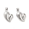 Brass Pendants, Cadmium Free & Nickel Free & Lead Free, Heart, Real Platinum Plated, 38x28.5x11mm, Hole: 10x4.5mm