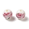Handmade Lampwork Beads, Round, Light Coral, 12.5x12mm, Hole: 1.8mm