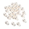Shell Pearl Beads, Half Drilled Beads, Polished, Round, White, 14mm, Hole: 1.5mm