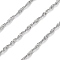 Tarnish Resistant 304 Stainless Steel Singapore Chains, Unwelded, with Spool, Stainless Steel Color, 2x1.7x0.2mm, about 328.08 Feet(100m)/Roll