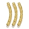 304 Stainless Steel Curved Tube Beads, Golden, 37x4mm, Hole: 2.5mm