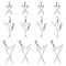 15Pcs 3 Styles 304 Stainless Steel Pendants, Scissor Shape, Stainless Steel Color, 20~40x13~23x1~2mm, Hole: 6~10x3~4.5mm, 5pcs/style