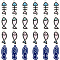 24Pcs 4 Colors Alloy Enamel Pendants, Fish, Mixed Color, 28~30.7x11~12x1.4~1.7mm, Hole: 2mm, 6pcs/style