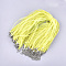Waxed Cord and Organza Ribbon Necklace Making, with Iron Lobster Claw Clasps, Platinum, Yellow, 17.6 inch~17.8 inch(45~45.5cm), 7mm