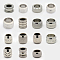 Tarnish Resistant Mixed Style Stainless Steel Large Hole Beads, Stainless Steel Color, 6~12x5~10mm, Hole: 4~8mm