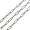 304 Stainless Steel Cable Chains, Soldered, with Spool, Stainless Steel Color, 10x4x1mm, about 82.02 Feet(25m)/Roll