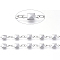 Tarnish Resistant 304 Stainless Steel Link Chains, Soldered, with Spool, Square, Stainless Steel Color, Oval Link: 3.5x2x0.3mm, Square: 11x4.5x2mm, about 16.4 Feet(5m)/roll