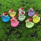 Luminous Resin Christmas Theme Duck Ornament, Glow in the Dark, Mixed Color, 15mm