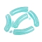 Acrylic Bead, with Glitter Powder, Tube, Medium Aquamarine, 33x11x8mm, Hole: 2mm, 279pcs/500g