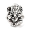 Brass Beads, Cadmium Free & Nickel Free & Lead Free, Ganesha, Antique Silver, 19x17x13.5mm, Hole: 3mm