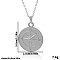 Stainless Steel Compass Pendant Necklaces for Women, Silver, 17.72 inch(45cm)