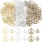 SUPERFINDINGS 120Pcs 6 Style Peace Sign Symbol Charms Pendant Vintage Alloy Peace Charms Jewelry Peace Pendants Peace Sign Necklace Bracelet Pendants for Jewelry Making