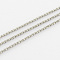 Tarnish Resistant Unwelded 304 Stainless Steel Rolo Chains, Belcher Chain, with Spool, Stainless Steel Color, about 32.8 Feet(10m)/roll, 3x1mm