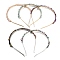 Brass Wire Wrapped Natural Gemstone Chip Hair Bands, with 304 Stainless Steel Hair Hoop, Hair Accessories for Women Girls, 140~152x125~135x6~10mm, Inner Diameter: 120mm