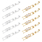 10Pcs 2 Colors Brass Pave Clear Cubic Zirconia Watch Band Clasps, Long-Lasting Plated, Cadmium Free & Lead Free, Golden & Silver, 27mm long, link: 23x4.8x4mm, hole: 3x4mm, clasp: 10x3x4mm, 5pcs/color