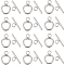 SUNNYCLUE 1 Box 50 Sets Toggle Clasps Jewelry Toggle Clasp 304 Stainless Steel T Bar Clasps Round Toggle Jewelry Clasps Hollow IQ Toggle Clasps for Jewelry Making Clasps DIY Bracelets Necklace