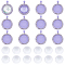 SUNNYCLUE 1 Set 24Pcs Rhinestone Bezel Pendant Trays Set Including 25mm Pendant Trays and Clear Glass Cabochons for Photo Pendant Jewelry Making Craft DIY Projects,Lilac