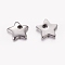 Tarnish Resistant 304 Stainless Steel Charms, Five-pointed Star, Stainless Steel Color, 6x6x1mm, Hole: 1.5mm