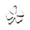 Tarnish Resistant 201 Stainless Steel Charms, Clover, Stainless Steel Color, 13x9.5x0.7mm, Hole: 1mm