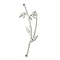 304 Stainless Steel Connectors Charms, Bamboo Joint Link, Stainless Steel Color, 48x16x1.1mm, Hole: 1.2mm