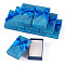 Rectangle Paper Jewelry Set Gift Box, with White Sponge Mat and Bowknot, for Rings, Necklace, Earrings, Royal Blue, 8.4x5.4x2.5cm