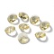 Glass Charms, Faceted, Cone, Lemon Chiffon, 14x7mm, Hole: 1mm
