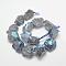Electroplated Natural Quartz Crystal Beads Strands, Nuggets, Silver, 17~30.5x17~30x11~25mm, Hole: 2.5~3mm, about 13~16pcs/strand, 14.8 inch~16  inch