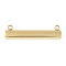 Ion Plating(IP) 304 Stainless Steel Pendants, Rectangle Charms, Real 18K Gold Plated, 30.5x8x2mm, Hole: 1.8mm