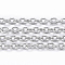 304 Stainless Steel Cable Chains, Soldered, with Spool, Oval, Stainless Steel Color, 2x0.5mm, about 328.08 Feet(100m)/Roll