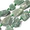 Natural Green Aventurine Beads Strands, Nuggets, 17~30.5x11~26x11~26mm, Hole: 2mm, about 16~19pcs/strand, 15.7 inch(40cm)