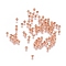 Brass Spacer Beads, Round, Rose Gold, 3mm, Hole: 1mm