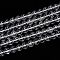 Natural Quartz Crystal Beads Strands, Rock Crystal Beads, with Cotton Thread, Round, 8mm, Hole: 1mm, about 45~47pcs/strand, 36.5~38cm