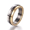 304 Stainless Steel Finger Rings, Spinner Rings, with Month and Date, Mixed Color, Size 6~9, 16~19mm
