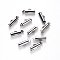 Tarnish Resistant 304 Stainless Steel Slide On End Clasp Tubes, Slider End Caps, Stainless Steel Color, 6x13x4mm, Hole: 3x1.5mm, Inner Diameter: 3mm