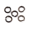 Brass Open Jump Rings, Cadmium Free & Lead Free, Gunmetal, 7x1.2mm, Inner Diameter: 4.5mm, about 3125pcs/500g