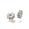 Brass Micro Pave Clear Cubic Zirconia Beads, Rack Plating, Long-Lasting Plated, Lead Free & Cadmium Free, Flat Round, Platinum, 4.5x1.5mm, Hole: 1.5mm