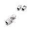 Tarnish Resistant Snake Head 304 Stainless Steel Hook and S-Hook Clasps Sets, Stainless Steel Color, 46x19x13mm, Hole: 11x7mm, Hooks: 25x16x13mm, S-Hook Clasps: 30x19x10mm