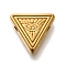 Ion Plating(IP) 304 Stainless Steel Beads, Triangle with Eye, Real 18K Gold Plated, 12x14x4mm, Hole: 2mm