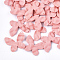 Spray Painted Iron Pendants, Butterfly, Light Coral, 20.5x25x3mm, Hole: 1mm