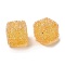 Drusy Cube Resin Rhinestone Beads, Bubblegum Beads for DIY Phone Charms, Pen and Jewelry Making Supplies, Gold, 16x16x16mm, Hole: 3.6mm