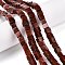 Natural Red Jasper Beads Strands, Cube, 6~7x6~6.5x6~6.5mm, Hole: 1mm, about 60~61pcs/strand, 15~15.366''(38.1~39cm)
