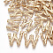 Brass Pendants, Cadmium Free & Nickel Free & Lead Free, Letter, Real 18K Gold Plated, Letter.W, 15.5x15x2mm, Hole: 1.5mm