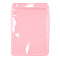 Macaron Color Plastic Yin-yang Zip Lock Bags, Resealable Bags, Self Seal Bags, Top Seal, Rectangle, Pink, 10x5.9x0.15cm, Unilateral Thickness: 2 Mil(0.05mm)