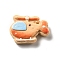 Vehicle Theme Opaque Resin Cabochons, Helicopter, PeachPuff, 22.5x30.5x8.5mm