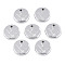 Non-Tarnish 316 Surgical Stainless Steel Charms, Flat Round with Constellation, Stainless Steel Color, Taurus, 10x2mm, Hole: 1mm