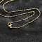 Ion Plating(IP) 304 Stainless Steel Cable Chains Necklaces, with Lobster Claw Clasps, Golden, 17.7 inch(45cm), 1.5mm