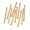 Ion Plating(IP) 304 Stainless Steel Links, Bar Connector Charms, Real 18K Gold Plated, 30x2.5x1.5mm, Hole: 1.4mm