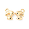 Brass Charms, Real 18K Gold Plated, Letter S, 12.5x9x4.5mm, hole: 2mm